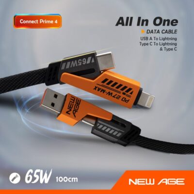New Age Connect Prime 4 65W 4-in-1 Multiport 1M Cable