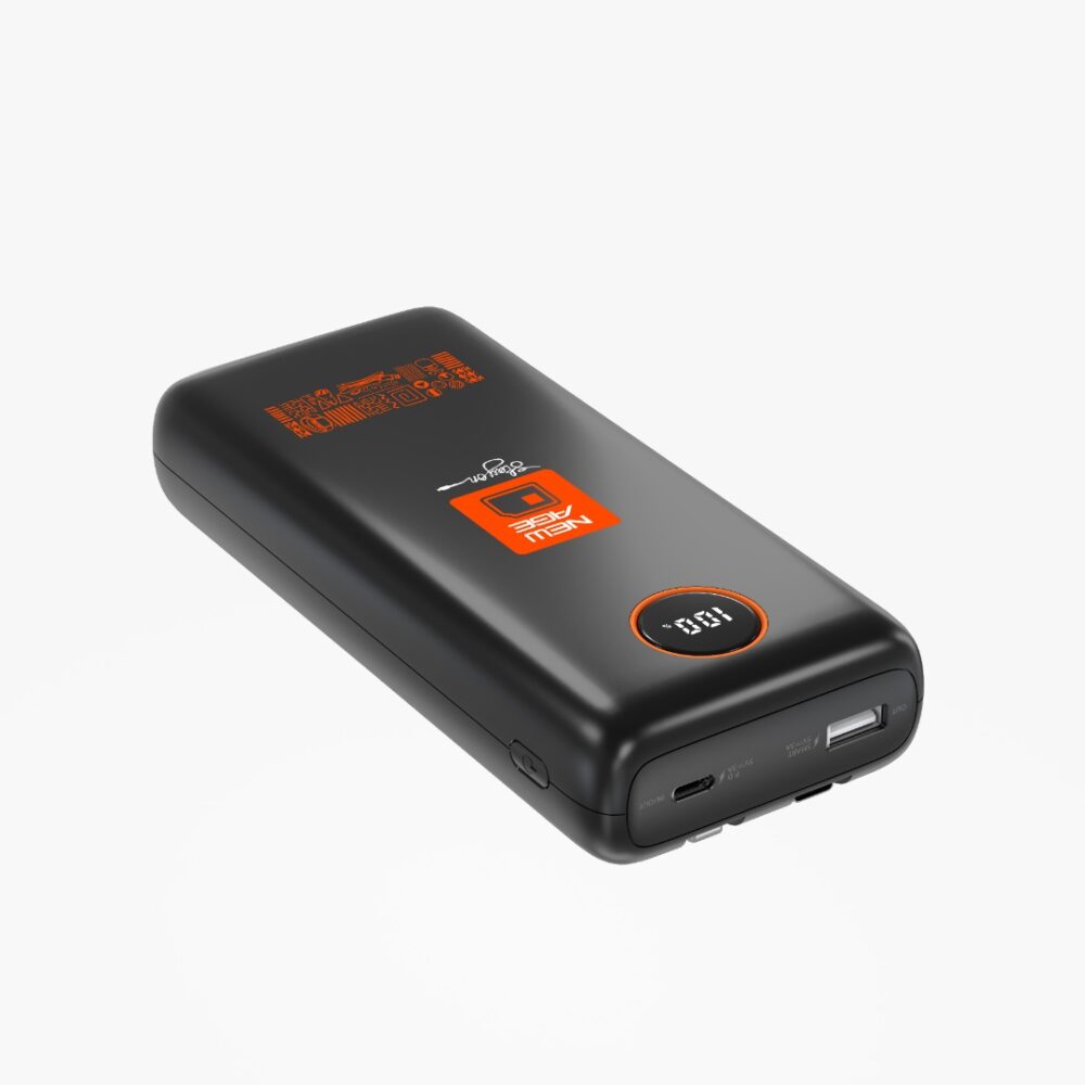 New Age Power Station 22500mAh Power Bank (With In-built Cables)
