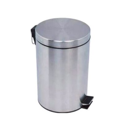 Household Stainless Steel Pedal Trash Can Dustbin 3-12L