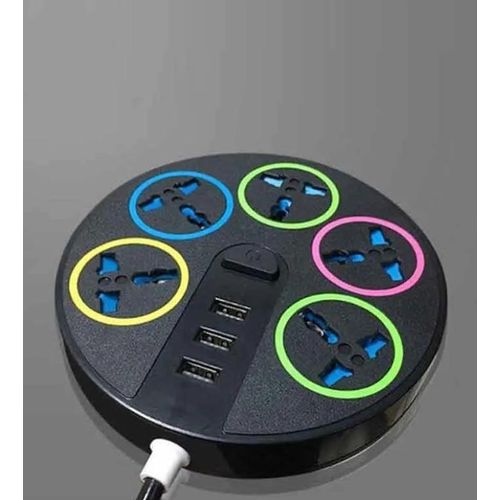 Extension 5 Ways SOCKET Extension Box With 3 USB Port
