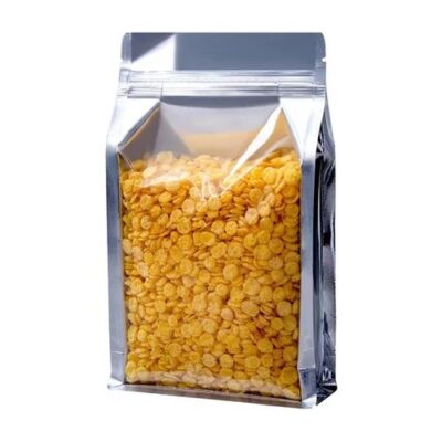Ziplock Pouch 50 Pieces Silver with Transparent Front