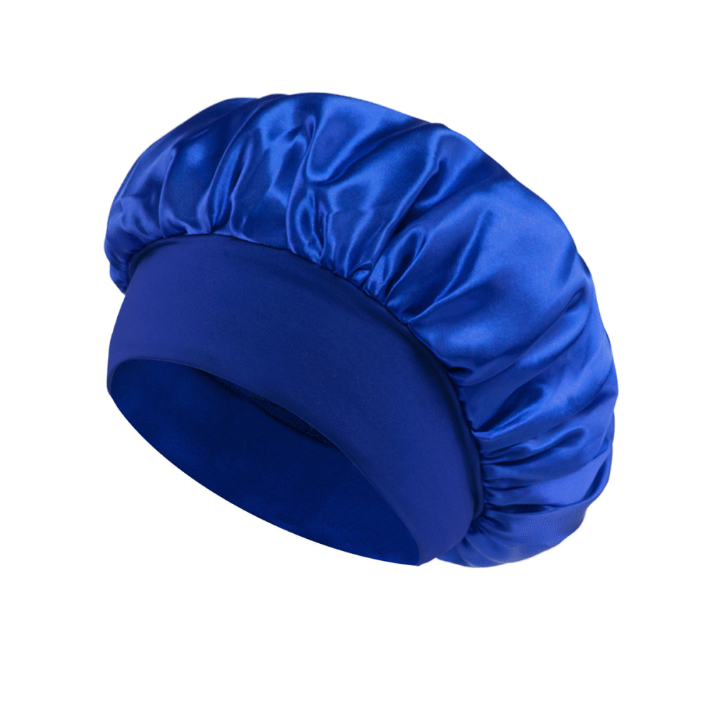 European and American Classic Satin Night Bonnet – Wide Brimmed Hair Bonnet for Women