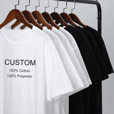Premium Plain Cotton T-Shirts for Men – Customizable White & Black Tees – Wholesale Available