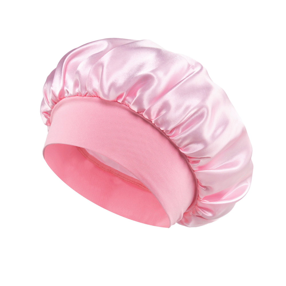 European and American Classic Satin Night Bonnet – Wide Brimmed Hair Bonnet for Women