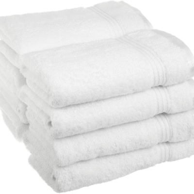 2 Sets of 100% Cotton Plain Bath Towels