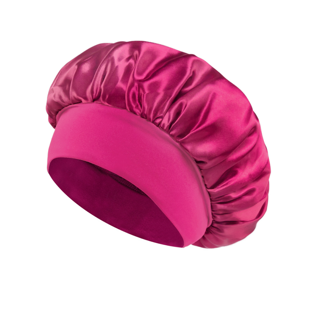 European and American Classic Satin Night Bonnet – Wide Brimmed Hair Bonnet for Women