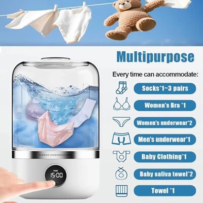 Wireless Portable Rechargeable Mini Washing Machine