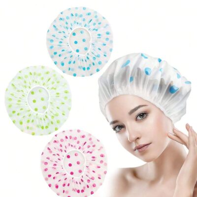 Shower Cap – Waterproof Reusable Hair Protector for Bath