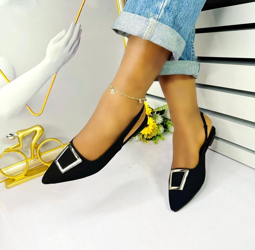 Black Covered Shoes – Classic & Comfortable Women’s Footwear - Image 2