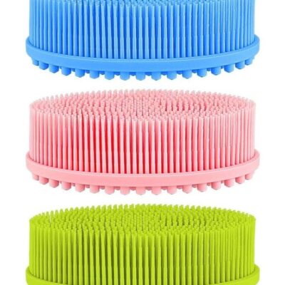 Exfoliating Silicone Body Scrub – Gentle Skin Cleanser & Massage Brush