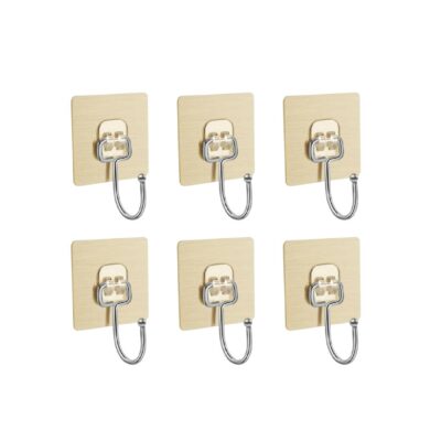 Utility Wall Hook – Half Dozen Strong Adhesive Hook for Home & Office Organization