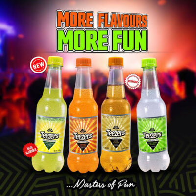 6Pcs Teezers Sparkling Cocktail Drink – Plastic Bottle (4 Flavors)