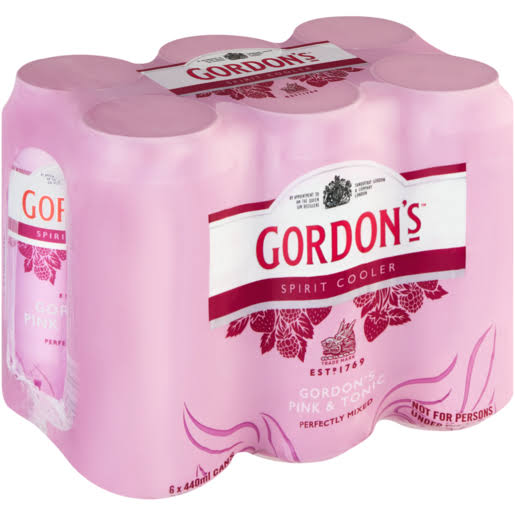 Pack of Gordon's Pink Mixed Spirit Can Drink