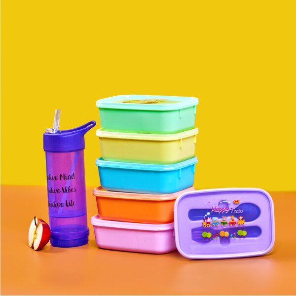 Sacvin School Children Lunch Box/Flask – Different Colours (1 Pc)