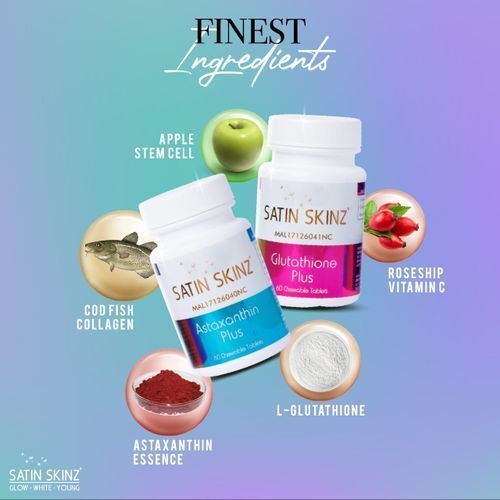 Satin Skinz Glutathione Plus and Astaxanthin Plus 850g - Image 3