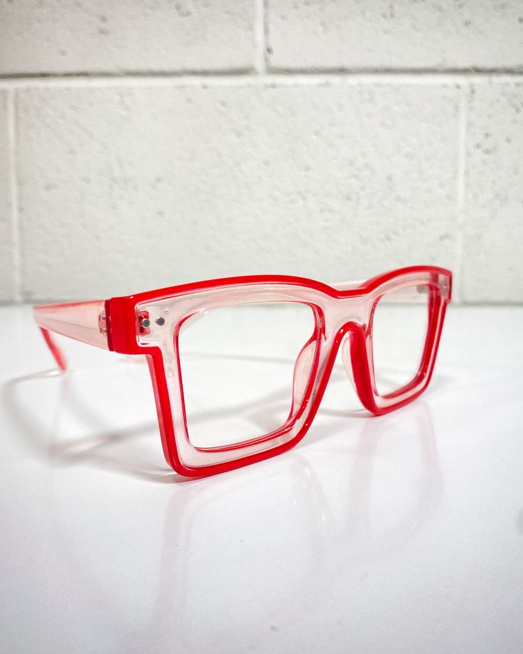 Trendy Red Glass Frame – Stylish Unisex Eyewear for Fashion & Everyday Use - Image 2