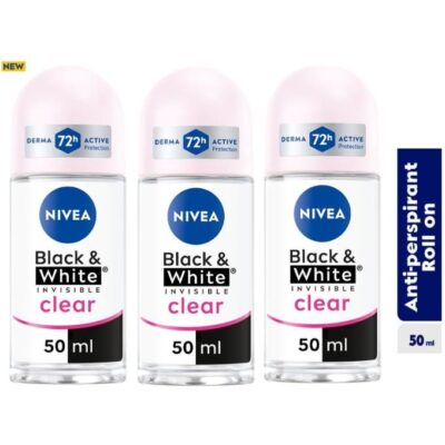 Nivea Black & White Invisible Clear Anti-Perspirant Roll-On