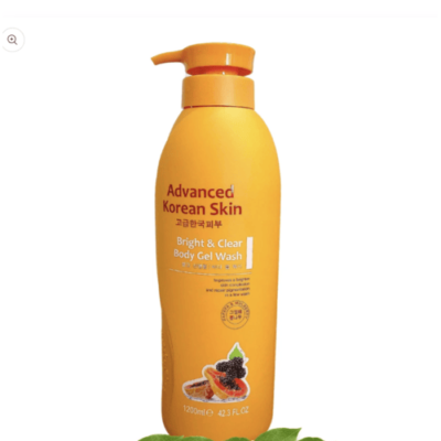 Advanced Korean Skin Bright & Clear Papaya + Mulberry Body Gel Wash (1200ml)