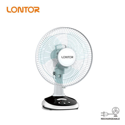 Lontor CTL‑CF025‑12 12″ Rechargeable Table Fan