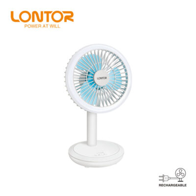 Lontor CTL-MF029-5 Rechargeable Mini Table Fan – 5″ Portable Cooling Fan