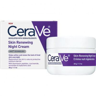 CeraVe Skin Renewing Night Cream with Hyaluronic Acid & Niacinamide
