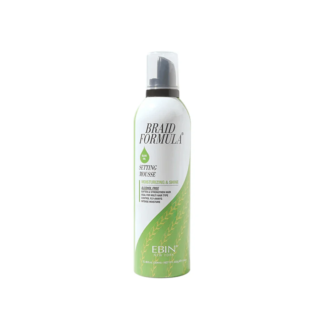 EBIN New York Braid Formula Setting Mousse (Olive Oil) 354ml