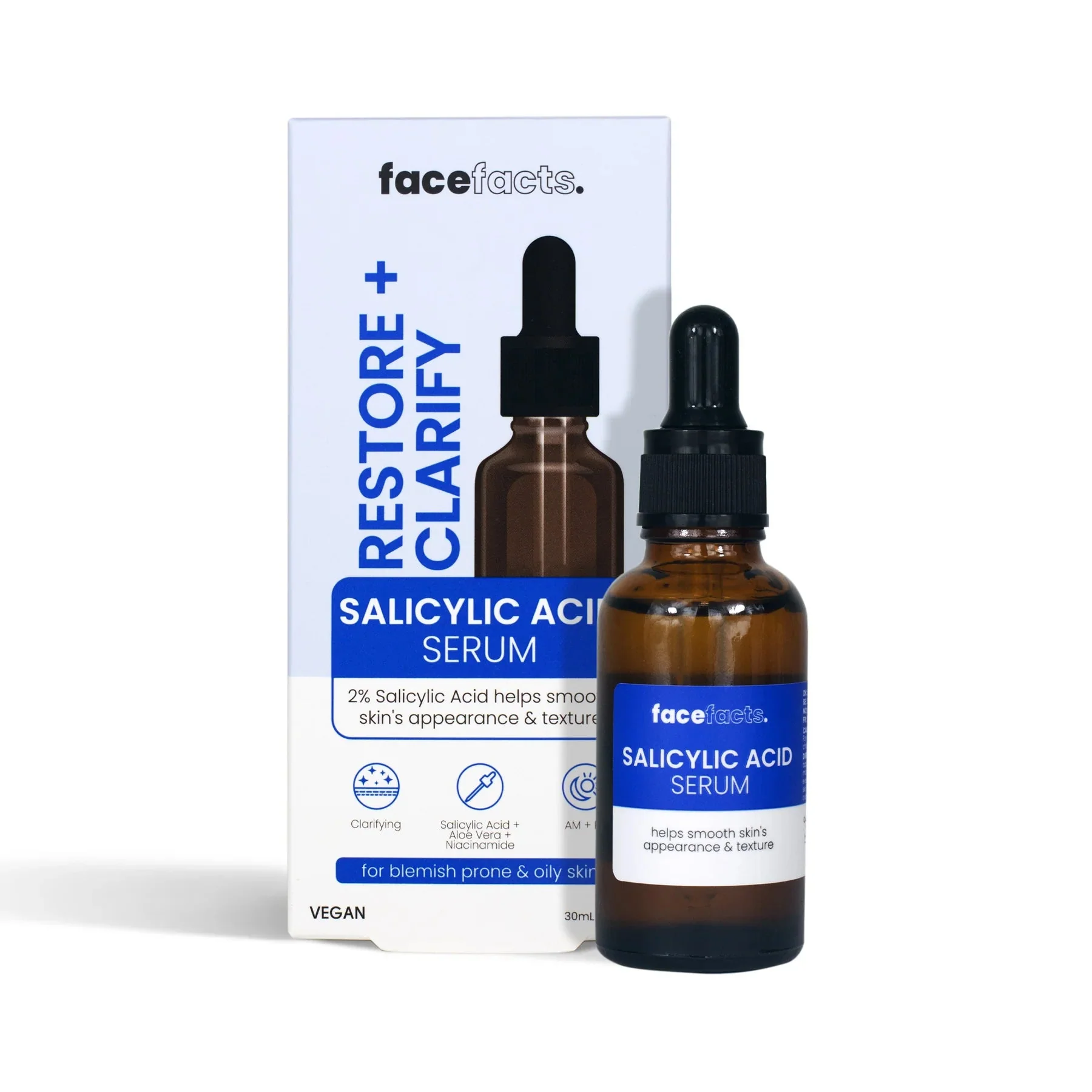 Face Facts Restore & Clarify Salicylic Acid Facial Serum (30ml)