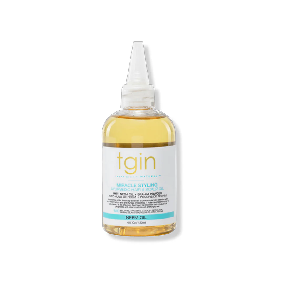 tgin Miracle Styling Ayurvedic Hair & Scalp Oil with Neem Oil & Brahmi Powder (4oz / 120ml)
