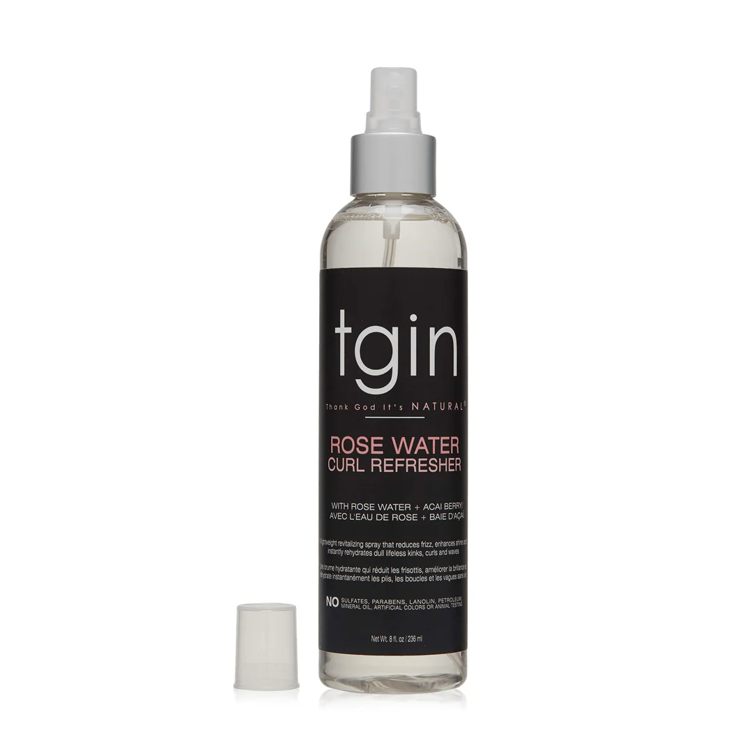 tgin Rose Water Curl Refresher Spray for Curls, Coils & Waves (8oz / 236ml)